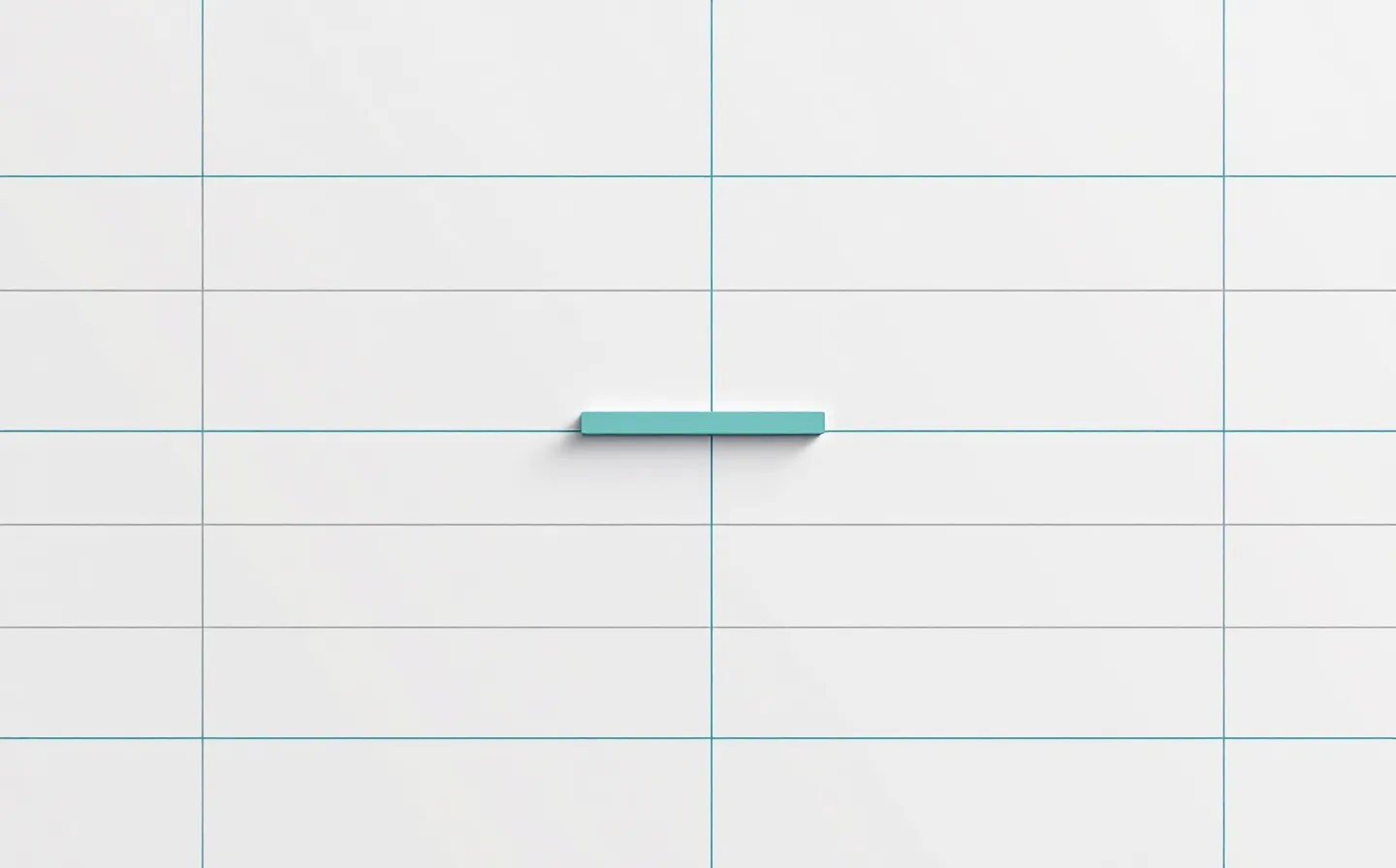Four-quadrant editorial rubric grid with five-segment score bars in deep teal on a cool-white newsroom data-desk diagram ground